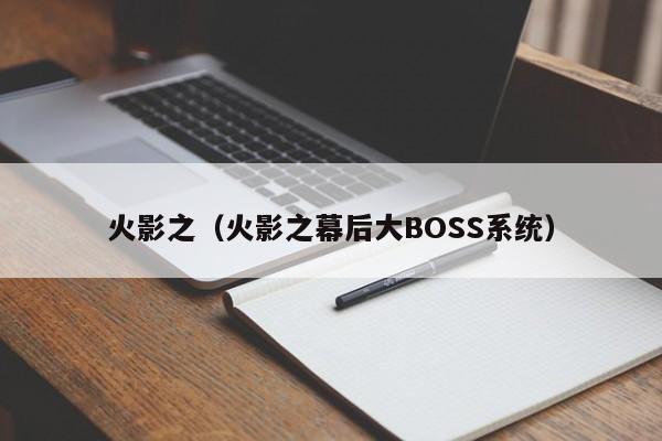 火影之（火影之幕后大BOSS系统）